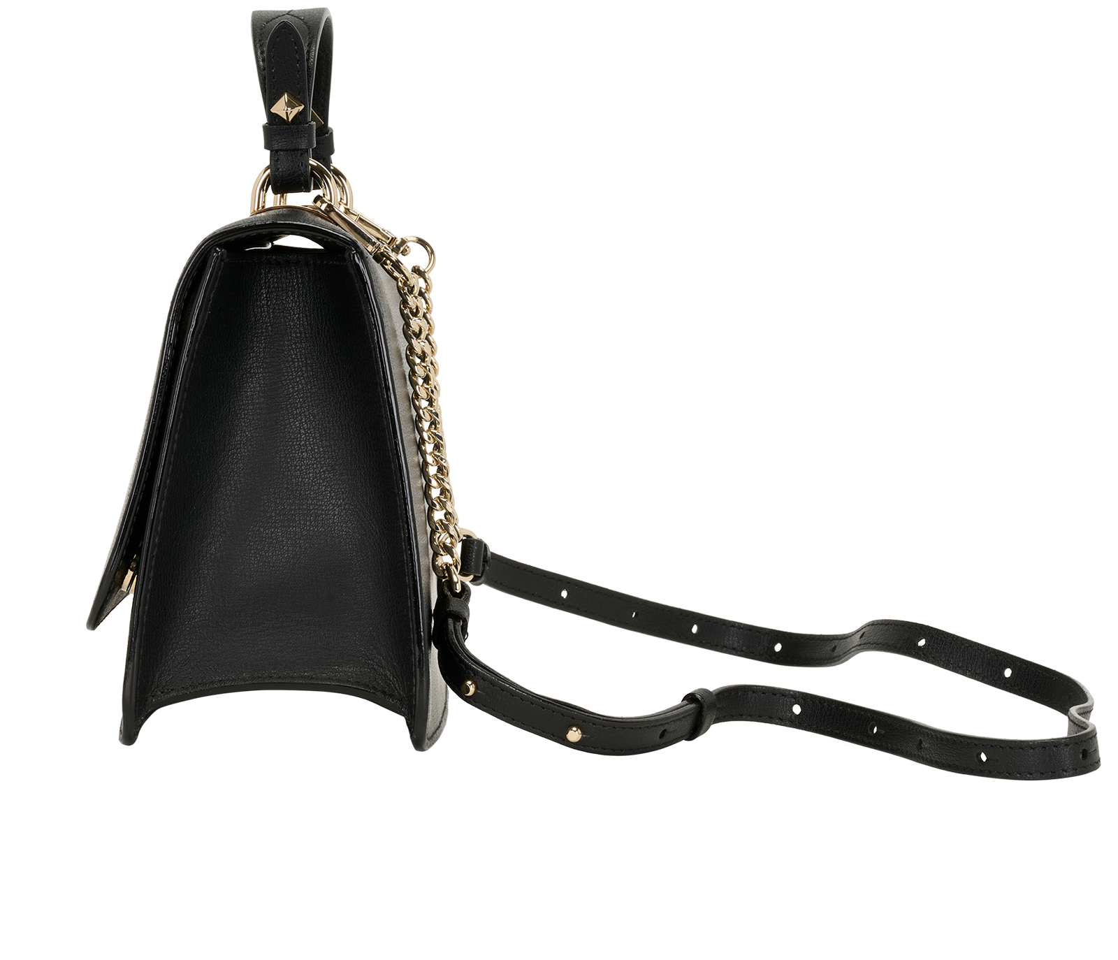 JC Top Handle, &pound;350, Handbags, Black, Leather, Bottom view